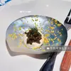 Plato Creativo de Caviar Occidental Cocina Molecular Japonesa Asimétrico Francés Concha Natural Plato de Caviar