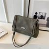 Bolso Tote de Gran Capacidad para Mujer 2024 Nuevo Bolso de Hombro con Cadena Texturizada Versátil Bolso Cruzado Retro