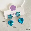 Brincos infantis pequenos e frescos pingente de coração clip de orelha menina cor de flor acessórios brincos joias