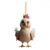 Colgante de Coche de Pollo de Dibujos Animados Navideños Nuevo Producto Transfronterizo Adornos para Árbol de Navidad Decoraciones para el Hogar