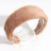 Corea del Sur ins otoño e invierno Nueva diadema de felpa elegante para combinar con todo borde ancho cálida diadema alta para la parte superior del cráneo accesorios de moda para el cabello