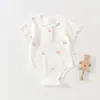 Mameluco de Bebé Verano Manga Corta Triángulo Mono Ropa para Recién Nacidos Algodón Puro Delgado Body de Bebé Traje para Gatear