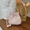 Bolsa Saco Estilo Coreano Fashionável com Cordão 2026 Nova Coleção Primavera Casual Elegante Transversal Pequena Bolsa Tendência para o Dia a Dia Ombro