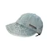 Gorra de Béisbol de Mezclilla Estilo Retro Japonés Etiqueta B para Mujer, Adelgazante, Todas las Temporadas, Moda Coreana Casual Versátil