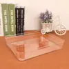 Caja de Almacenamiento Transparente de Plástico para Escritorio, Canasta Organizadora de Cosméticos y Mascarillas, Estante para Almacenamiento de Papelería, Bocadillos y Varios para Dormitorio