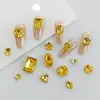 Dongzhou K9 Traga Riqueza e Tesouro Ovo de Pombo de Cristal Dourado Nail Art Diamante Pedra de Açúcar Quadrado Especial Formato Fundo Pontiagudo Coleção de Diamantes Ornamento de Diamante para Unhas