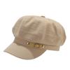 2023 estilo coreano outono e inverno New Hat cinto feminino fivela de metal chapéu octogonal cor sólida all-match moda retrô chapéu newsboy