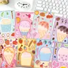 8 Peças/Conjunto de Colagens Criativas de Bolos e Sobremesas Fofas, Materiais para Capa de Celular e Diário DIY, Montagem Manual, Não Repetitivo