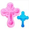 Variedad de broche de cruz de azúcar pasador de pelo molde de silicona líquida molde para hornear chocolate cruz decorativa arcilla
