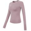Camisa Esportiva de Corrida Manga Longa Slim Fit Nova Moda Transfronteiriça Gola Redonda Pilates Fitness Manga Longa