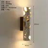 Lámpara de Pared de Mármol Transfronteriza con Iluminación Arriba y Abajo, Lámpara de Pared Cilíndrica Larga Estilo Americano para Fondo de Pared en Pasillo, Dormitorio, Mesita de Noche y Frente de Espejo