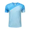 Camiseta Esportiva de Malha com Manga Curta, Top Respirável de Secagem Rápida, Nova Camisa de Badminton, Pronta ou Personalizada com Impressão de Logo