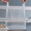 Bolsa de embalaje para comida de desayuno para llevar bolsa de embalaje material nuevo bolsa de chaleco portátil bolsa blanca pequeña de plástico bolsa de chaleco venta al por mayor