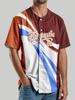 Verano 2025 Amazon Nuevo Casual Moderno Deportivo para Hombre Camiseta de Contraste con Letras Estampado 3D Cuello Redondo Béisbol