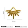 Pendientes Colgantes de Acero Inoxidable con Forma de Abanico de Moda Materiales para Hacer Joyería Accesorios DIY Venta al por Mayor