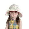 Chapéu de Sol Infantil, Estilo Verão Fino, Aba Larga, Proteção UV, Chapéu de Topo Aberto, Chapéu de Sol Fofo Estilo Coreano para Bebês Meninas