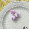 Acrílico UV banhado duas cores florido furo reto rosa com contas acessórios de material para joias DIY corrente de celular chaveiro