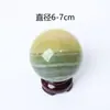Adornos de Bola de Cristal Amarillo-Verde Natural, Bola de Fluorita Piedra Cruda Pulida Bola Feng Shui, Bola de Matriz de Siete Estrellas, Decoración de Escritorio al por Mayor