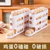 Caja de Almacenamiento de Huevos de Plástico para el Hogar Multicapa Plegable Estante para Huevos para Puerta Lateral de Refrigerador 24 Piezas Bandeja para Huevos Anticaídas Estante para Huevos