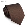 Corbata para Hombre Otoño Estilo Coreano Formal de Negocios Personalizada Retro Marrón Café Cuadros Accesorios para Traje Corbata Ancha