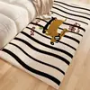 Alfombra de Piso de Imitación Cachemir Amigable con la Piel de Cachorro Linda de Dibujos Animados Sin Lavado Cómoda y Suave para Dormitorio Decoración de Mesita de Noche Alfombra de Piso Fácil de Cuidar