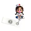 Porta-credencial retráctil de dibujos animados médicos acrílico Porta-tarjeta de identificación de hospital Qi Sheng Crafts China Otro