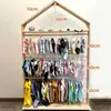 Percha de Madera Maciza para Ropa, Percha de Madera Maciza para Ropa de Perro Mascota, Estante de Almacenamiento de Madera Maciza con Forma de Casa de Pie, Estante de Exhibición de Ropa para Mascotas, Armario para Mascotas