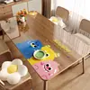 Tapete de Mesa Transparente Dopamina Vidro Macio PVC Impermeável à Prova de Óleo Resistente ao Calor Lavável Toalha de Mesa Desenho Animado Tapete para Mesa de Centro Mesa de Jantar