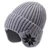 Gorro de invierno con forro polar, de lana gruesa, tejido a mano, para ciclismo al aire libre, cálido, con protección para los oídos, resistente al frío, para hombre, venta al por mayor