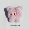 Desenho animado pelúcia blush urso boneca pendurado babador bonito coelho café urso boneca broche bolsa estudante pingente