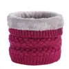 Bufanda Gruesa de Color Sólido con Forro de Felpa para Invierno, Conjunto de Cuello Pullover de Moda Versátil para Pareja, Bufanda Cálida Resistente al Viento para Exteriores en stock