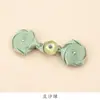 Botões Cheongsam Artesanais com Contas de Jade e Design de Flor de Rosa, Botões Decorativos para Roupas Estilo Chinês Hanfu e Terno Tang