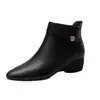 Botines de Tobillo para Mujer 2026 Primavera/Otoño, Punta Redonda, Tacón Grueso, Antideslizantes, Corte Delgado, Caña Corta, Estilo Británico, Zapatos Planos de Moda