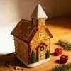Exportación Casa de Navidad de Cerámica de Gran Venta Tarro de Almacenamiento de Galletas y Dulces Navidad Tarro de Almacenamiento de Alimentos de Gran Capacidad Tarro de Cerámica