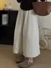 Falda de Lunares Blancos para Mujer, Nuevo Estilo Verano 2026, Falda de Línea A de Cintura Alta Adelgazante, Cubre Cadera, Elegante Falda Larga