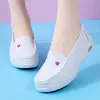 Zapatos Slip-On para Enfermera Listos para Enviar Transfronterizos con Amortiguación de Aire, Suela Suave, Transpirables, Cómodos para los Pies, Zapatos Blancos de Trabajo para Hospital, Dropshipping Disponible