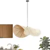Luminária Pendente de Restaurante Estilo Minimalista Vintage, Lâmpada Chapéu de Palha com Fio de Algodão para Quarto de Hóspedes, Sala de Estar, Iluminação Criativa para Cafés e Lojas de Roupas