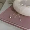 Exquisito Collar Minimalista de Perlas para Mujer 2024 Nuevo Ins Diseño de Nicho Cadena Sencilla para Clavícula Elegante Combinable para Mujer