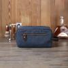 Nova Bolsa Cosmética Portátil de Tecido com Zíper, Bolsa de Armazenamento de Produtos para a Pele para Viagem Impermeável e Moderna, Bolsa de Lavagem Jeans Estonado Vintage