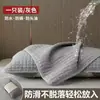 Fronha anti-suor para hotel e capa protetora para núcleo de travesseiro, conjunto de dois, acolchoada, anti-óleo, com enchimento de algodão, protetor de travesseiro resistente à sujeira