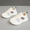 Zapatos de Padre Versátiles, Transpirables, de Suela Gruesa para Mujer, Zapatos Deportivos de Exterior para Primavera, Zapatos Casuales Blancos de Suela Suave, que Aumentan la Altura