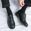 Sapatos Masculinos de Verão de Tamanho Grande Transfronteiriços Sapatos Formais de Couro para Negócios Sapatos Masculinos de Bico Fino Estilo Coreano Casual Britânico Sapatos Pretos para Casamento