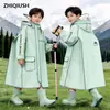 Estudiantes de Primaria y Secundaria, Niños y Niñas, Poncho de Lluvia de Cuerpo Completo, Impermeable Infantil, Impermeable Infantil Grande con Espacio para Mochila