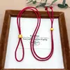 Cuerda Trenzada Tienda de Oro Mismo Estilo Cuerda Trenzada Cuerda de Alto Nivel Cuerda de Collar Avanzada con Colgante de Oro Arena Lanyard Unisex