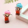5587 # Llavero de Dibujos Animados 3D de Mario Ao Llavero de Zapato y Ropa de Super Mario Ao Colgante Pequeño Regalo