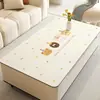 Mantel para mesa de centro, no lavable, impermeable, a prueba de aceite, resistente al calor, estilo crema, protector de mesa de sala de estar, lujo ligero, mantel de alta gama para mesa de comedor