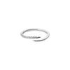 Anillo de garra de circonita 5A con incrustaciones europeas y americanas transfronterizas, diseño de alta moda de lujo ligero para mujer, anillo abierto diario que combina con todo.