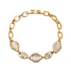 Pulseira Geométricas Simples Inlaid Gold Olho de Gato Calcedônia Feminina Embalagem Independente Europeia e Americana Lote Pequeno Feminino