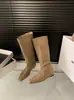 Botas altas de gamuza, botas de montar para mujer, elegante diseño 2026, con plantilla interior que aumenta la altura, adecuadas para otoño e invierno, marrones, botas de ajuste ceñido