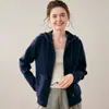 Cardigan de temperamento nuevo estilo con capucha suéter de punto suelto abrigo de punto de cachemira cárdigan de punto moda otoño invierno transfronterizo
